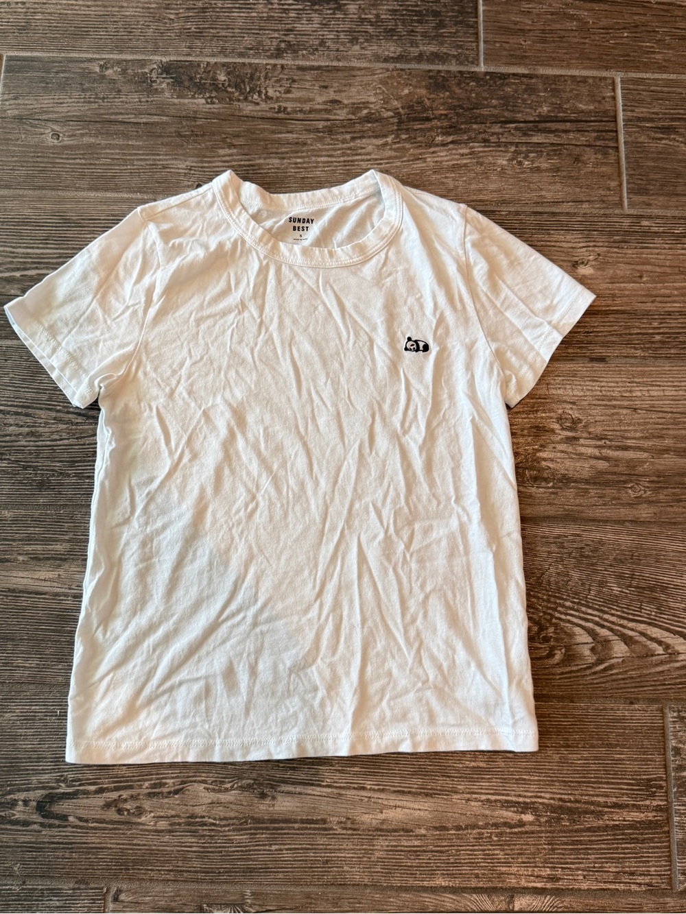Aritzia Sunday Best Basic Panda Embroidered Tee T-Shirt